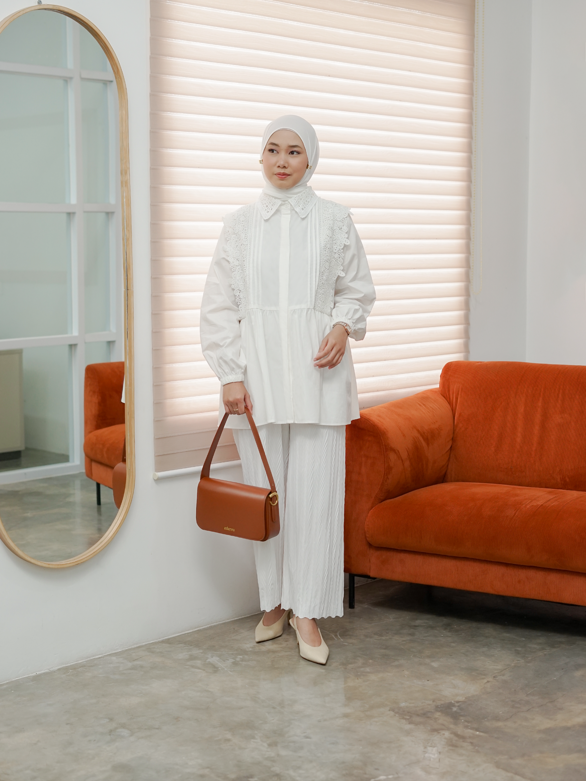 Soraya Blouse Lace White