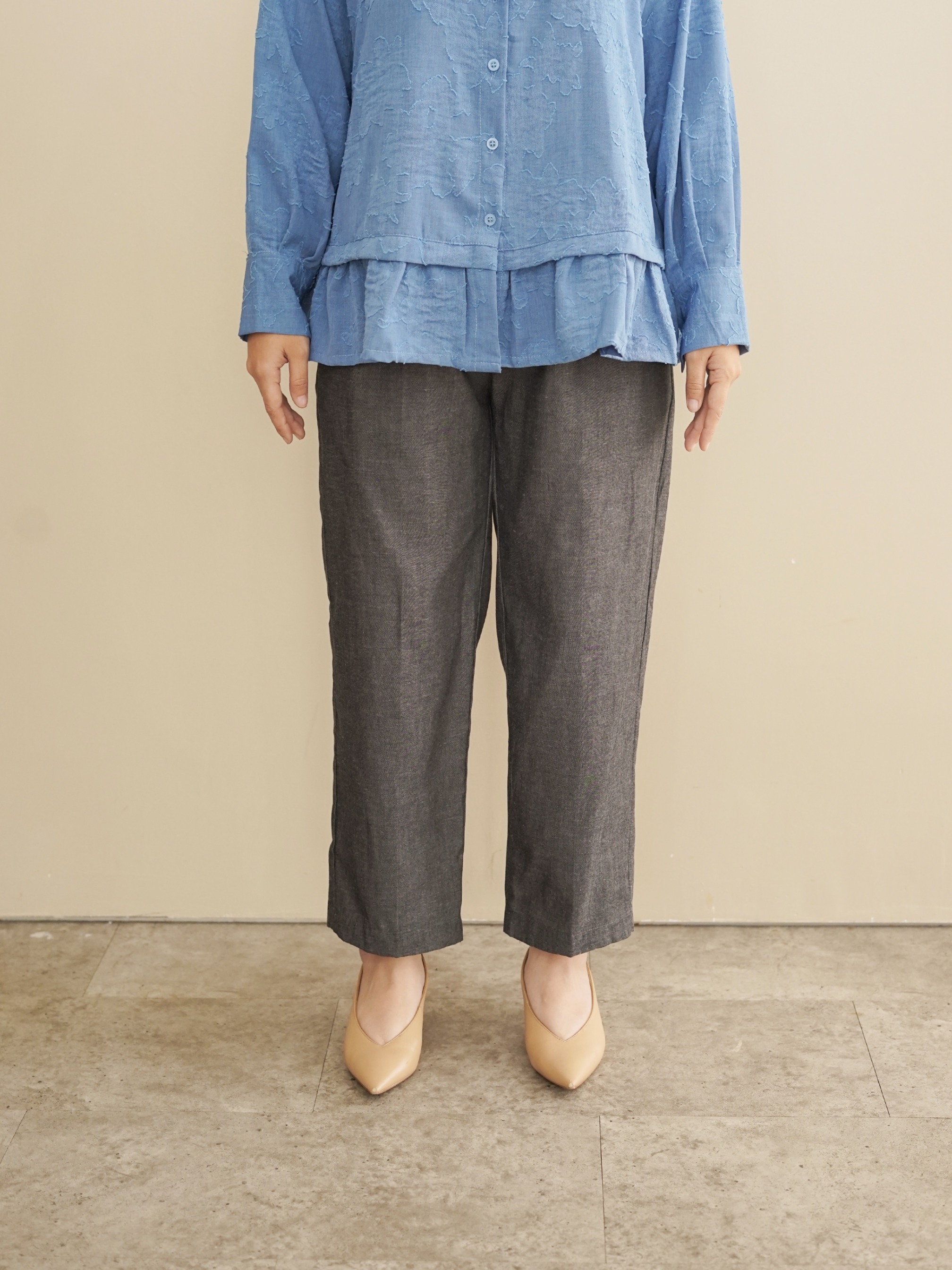 Keira Set Dark Shadow (Top dan Pants)