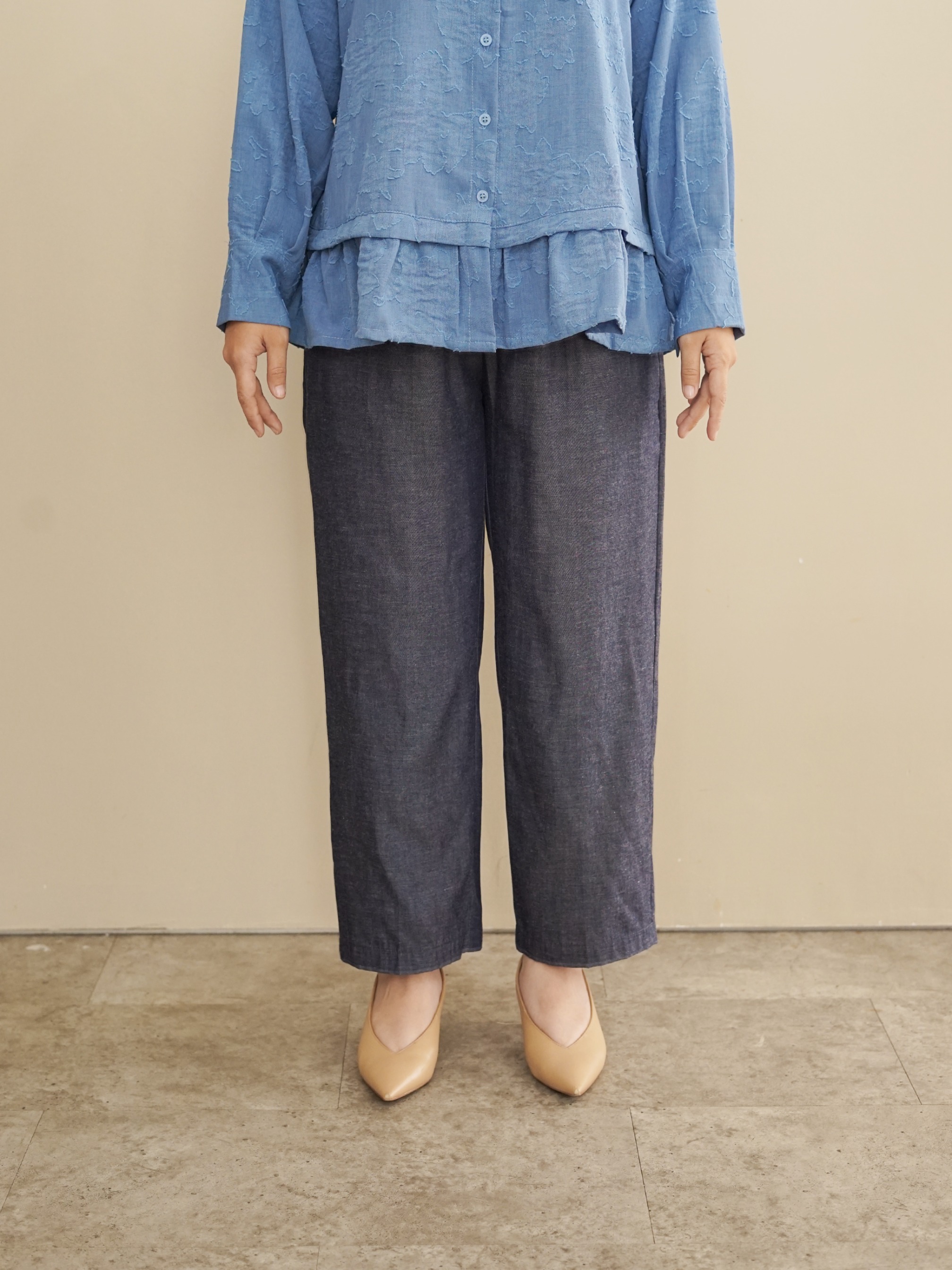 Keira Set Denim (Top dan Pants)