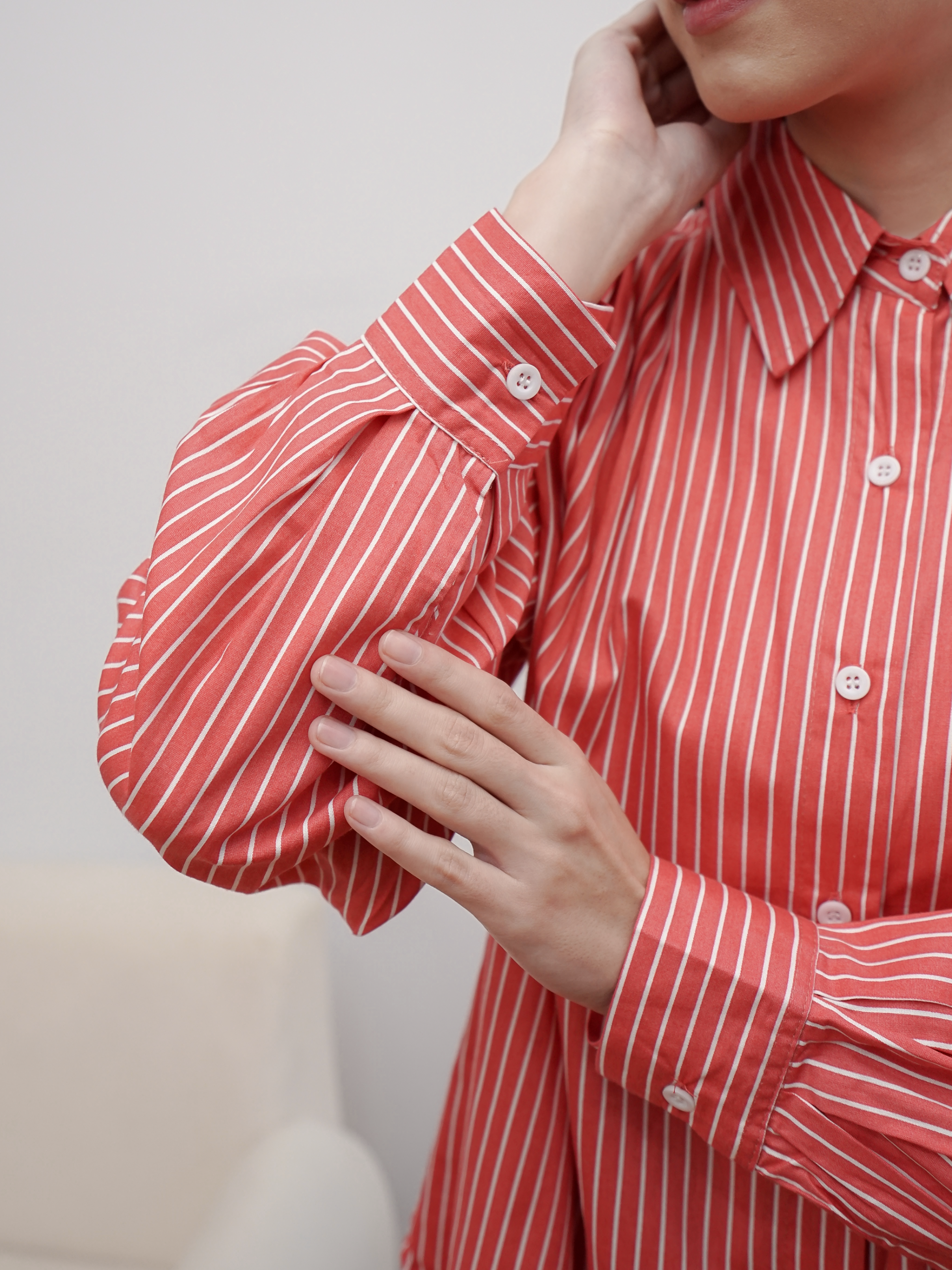 DEFECT/REJECT Laura Top Stripes Winterberry