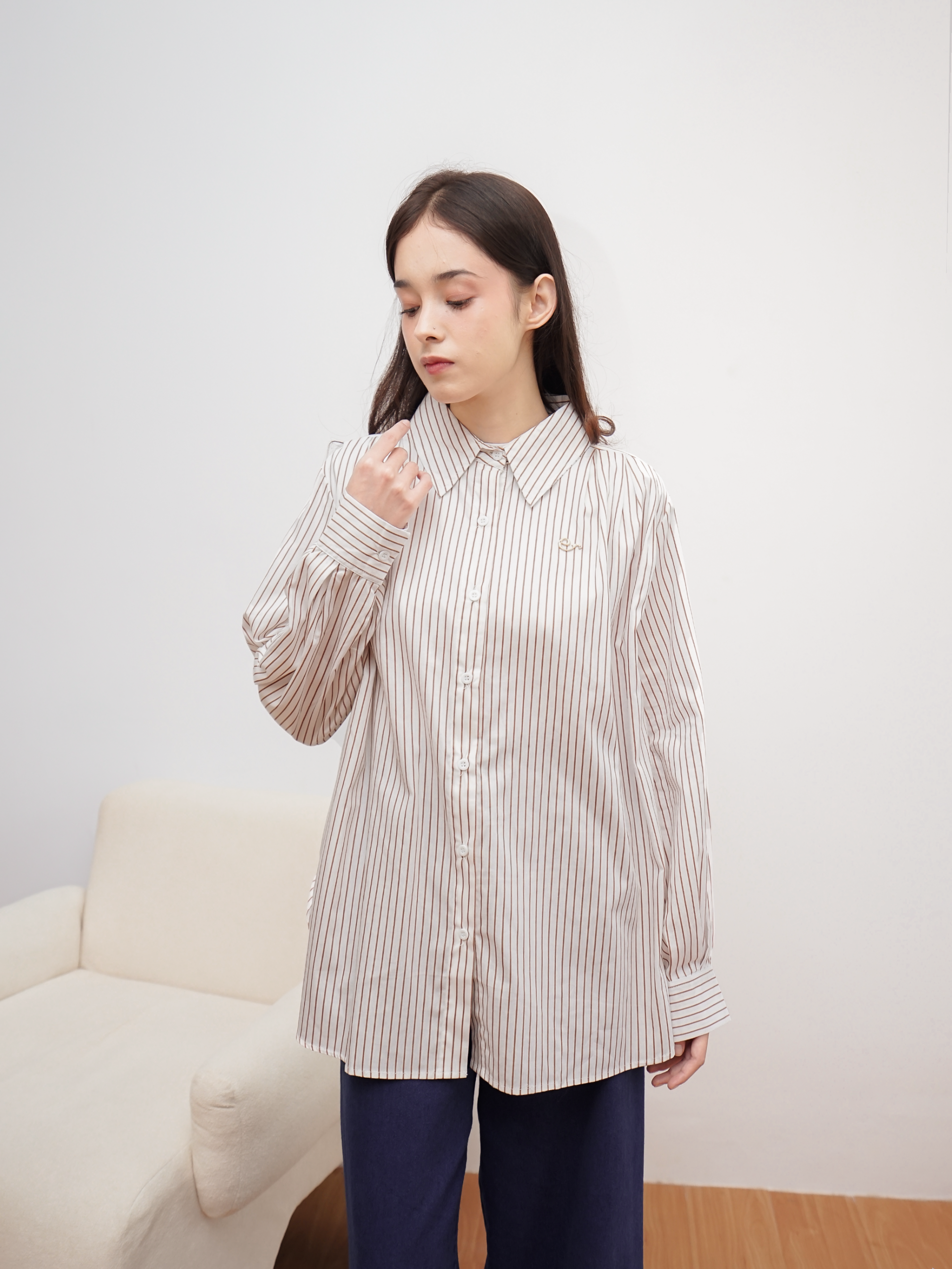 Laura Top Stripes White Milo
