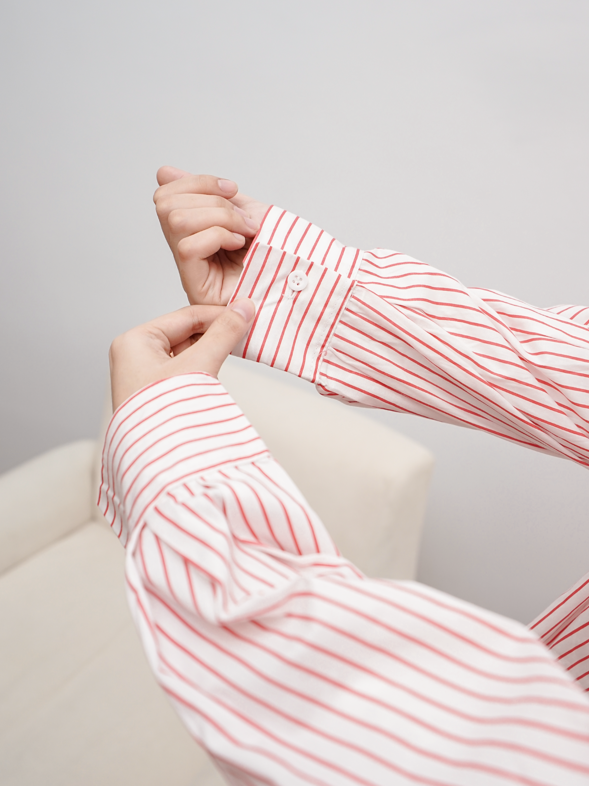 Laura Top Stripes White Winterberry