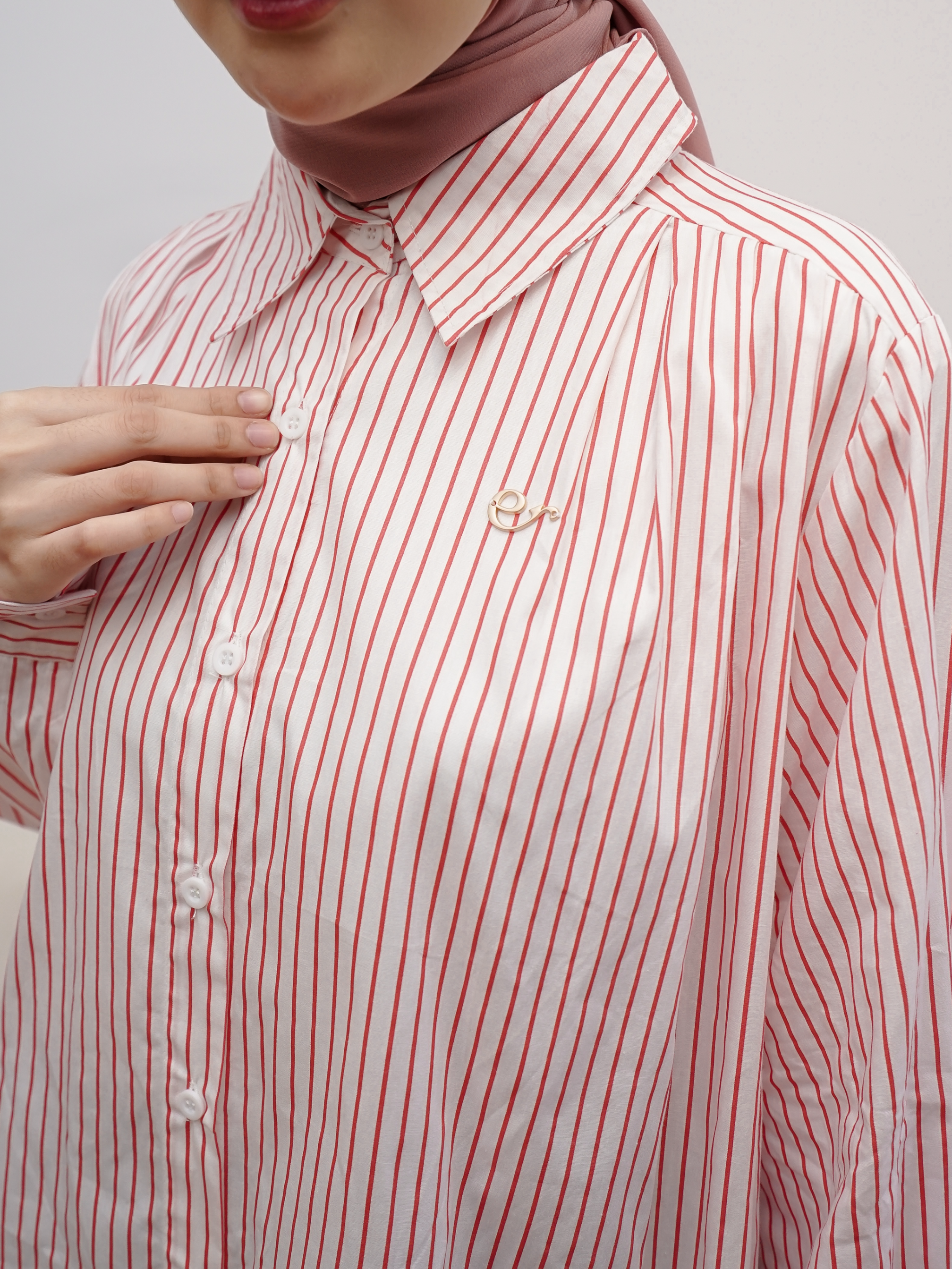 Laura Top Stripes White Winterberry