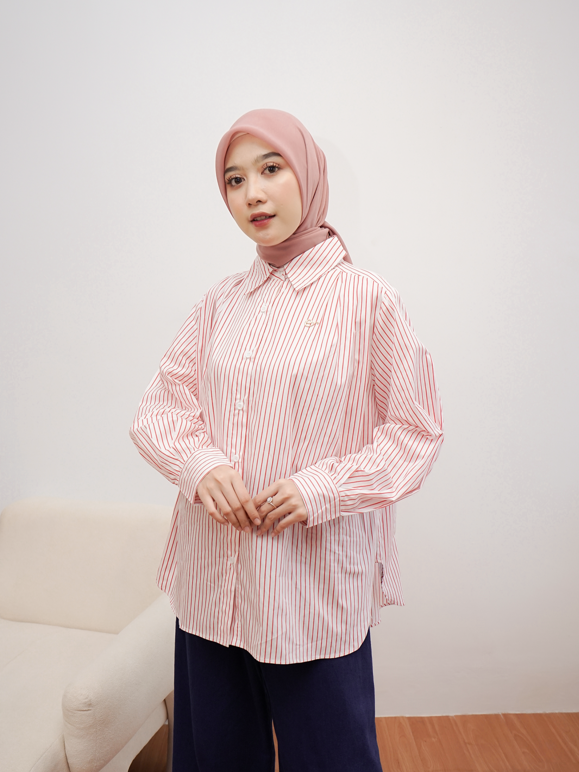 Laura Top Stripes White Winterberry