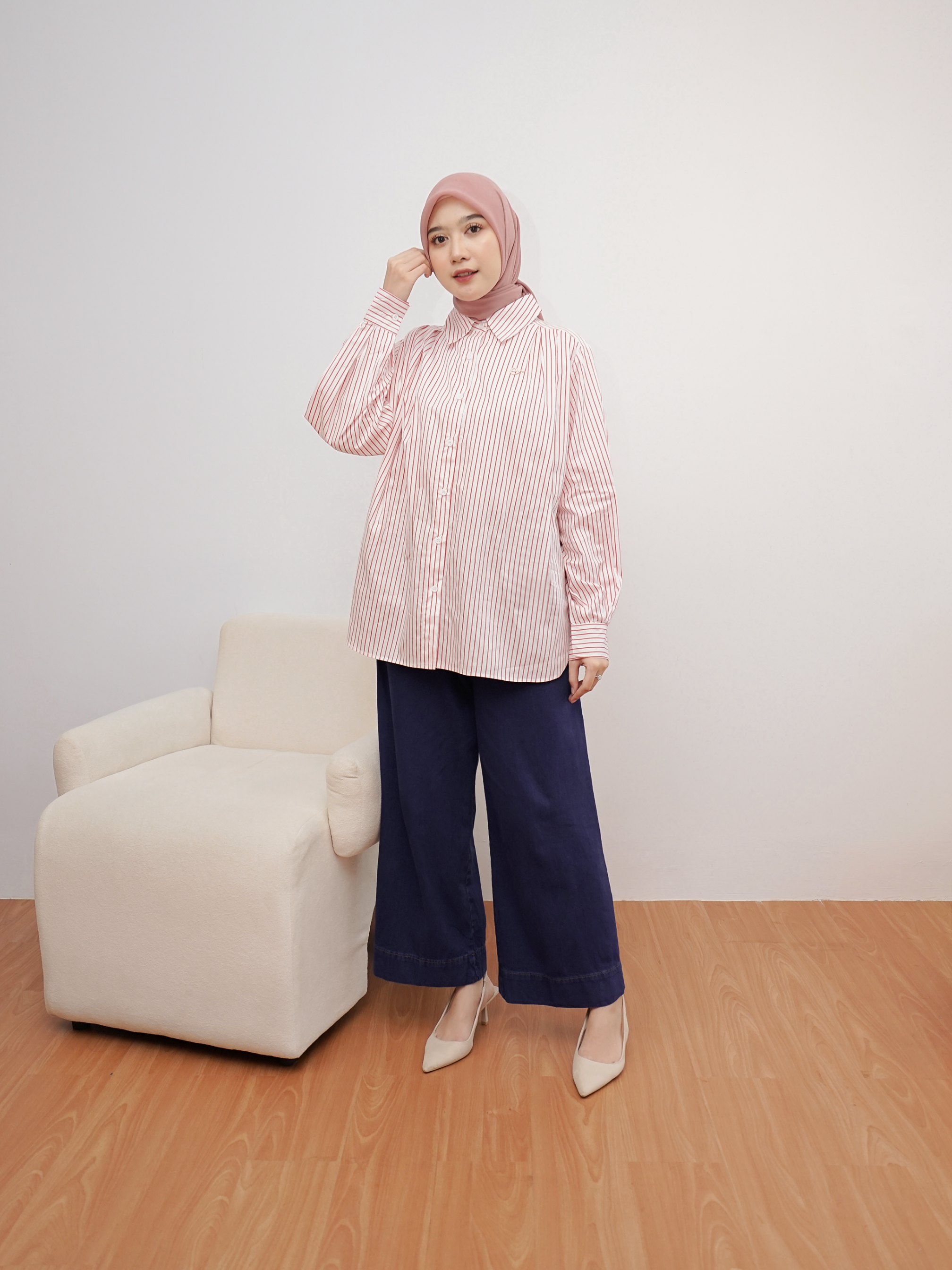 Laura Top Stripes White Winterberry