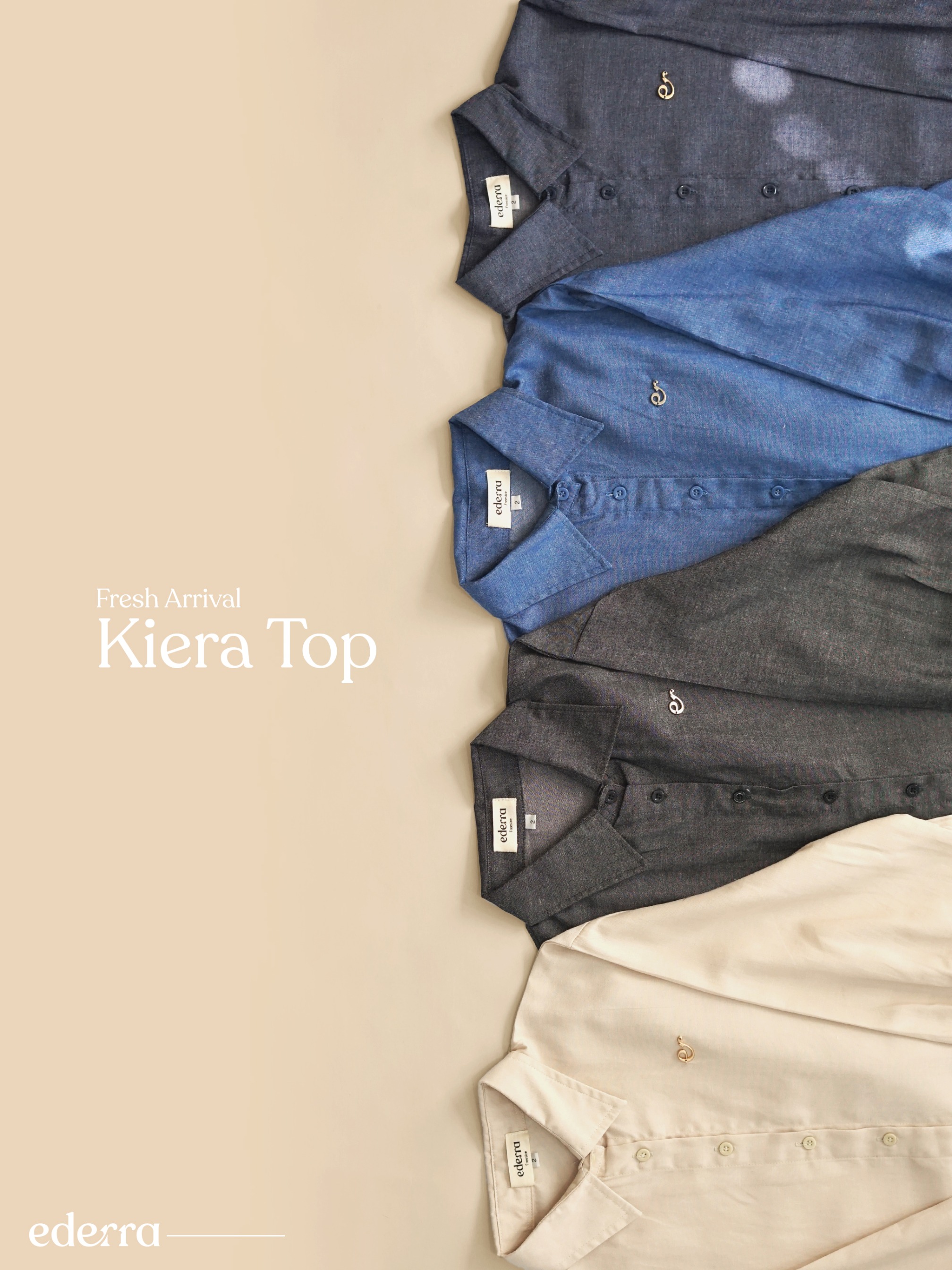 Keira Set Dark Shadow (Top dan Pants)