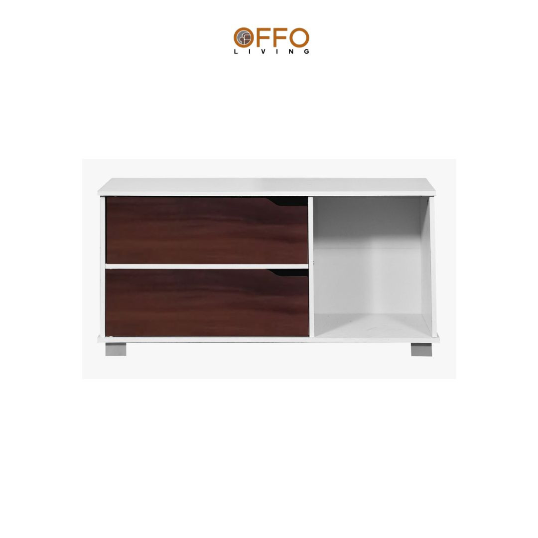 Offo Living - Rak Tv Meja Tv Putih - Audio Video Rack White - AVR037