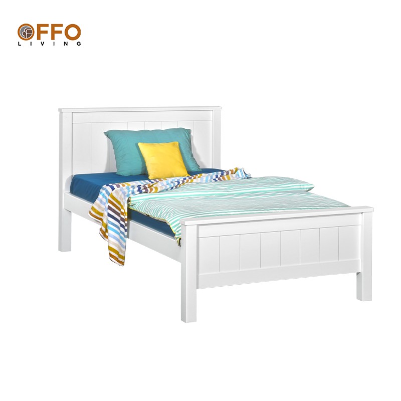 Ranjang Kasur Single Full Panel White