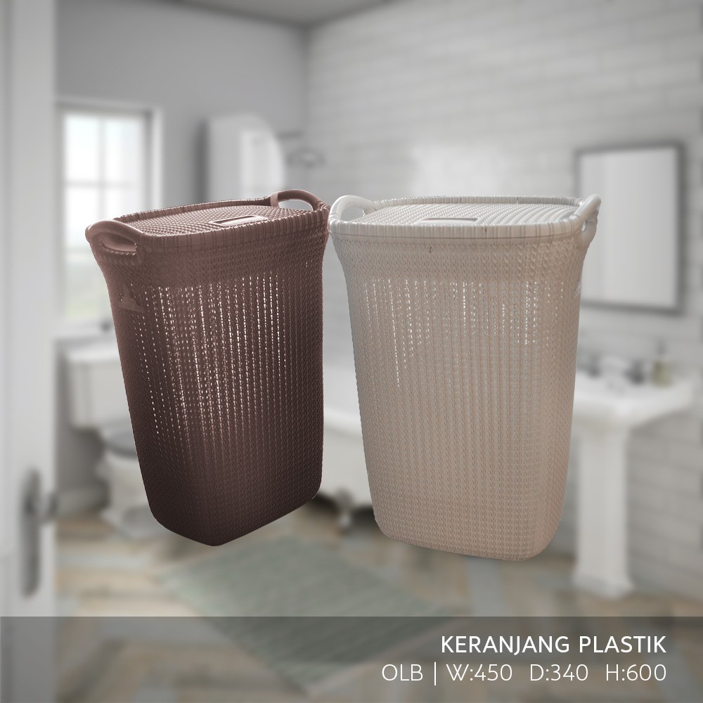 Keranjang Laundry Basket OLB Coklat