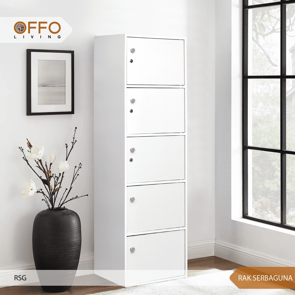 Rak Serbaguna Rak Serba Guna 5 Pintu Putih - RSG-005-WHT
