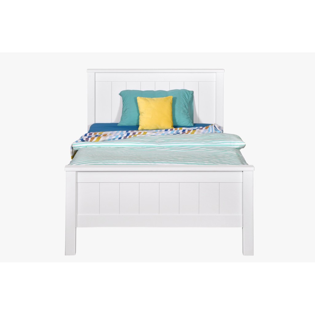 Ranjang Kasur Single Full Panel White
