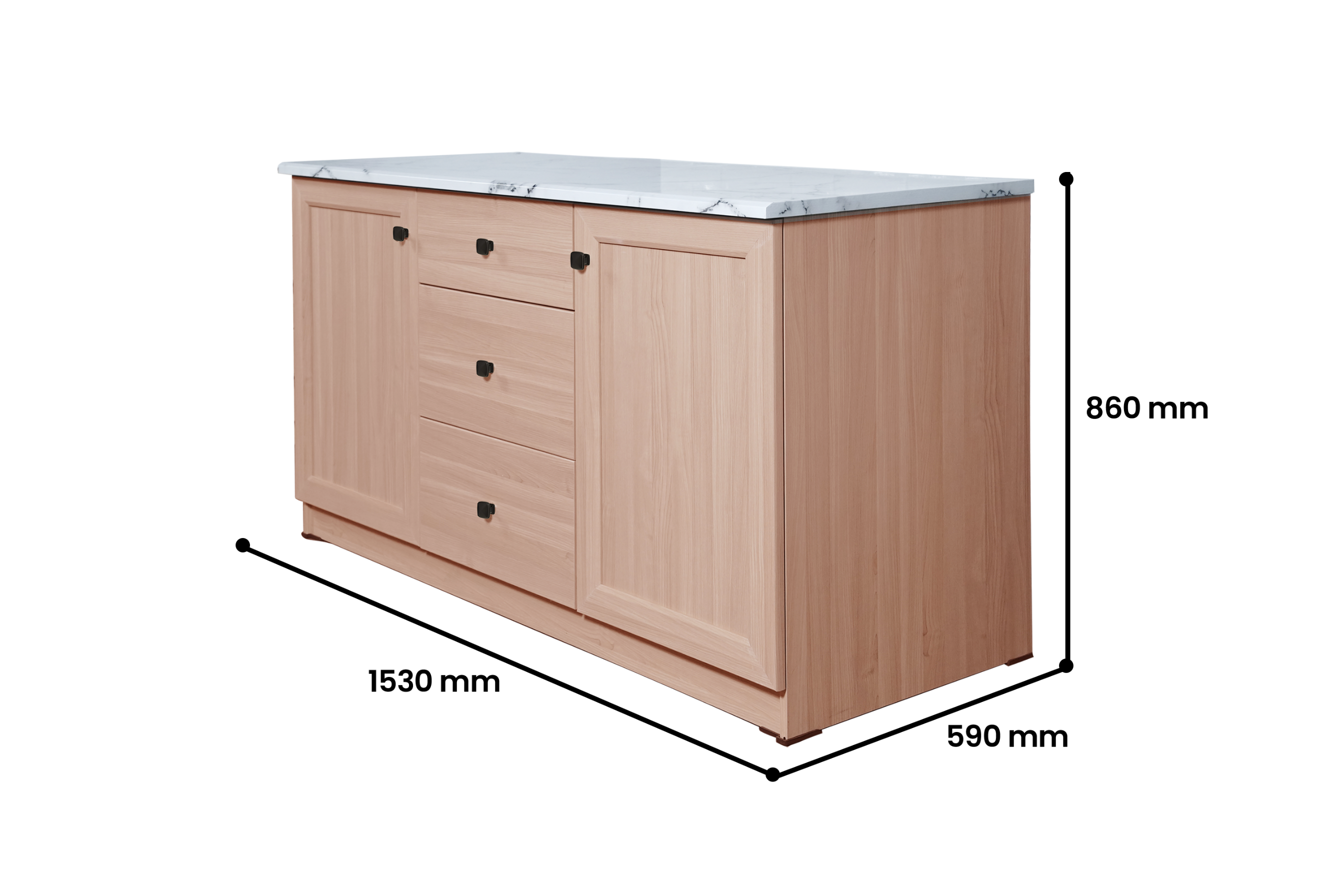 Kitchen Set Bawah 3 Pintu Aileen