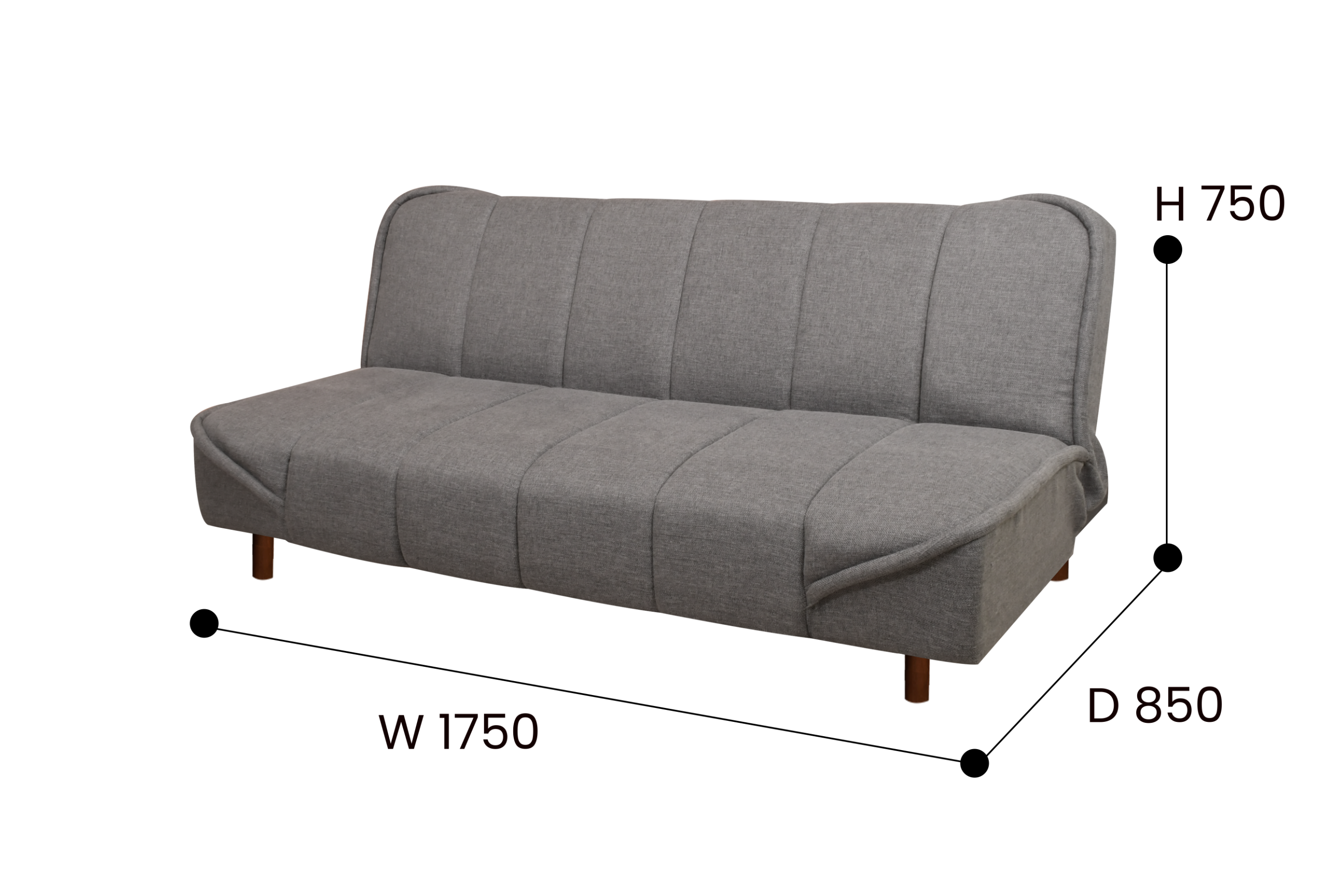 Sofabed Felice - Sofa 3 Seater 2 in 1 LBLK