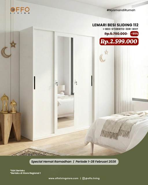 Image of Promo Februari - Harga Hemat Ramadhan Lemari Besi Sliding 112