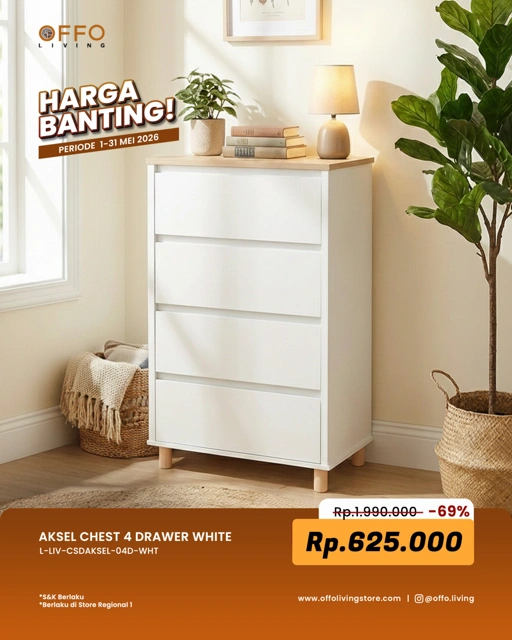 Image of Promo Mei - Harga Banting Aksel Drawer 4 Laci