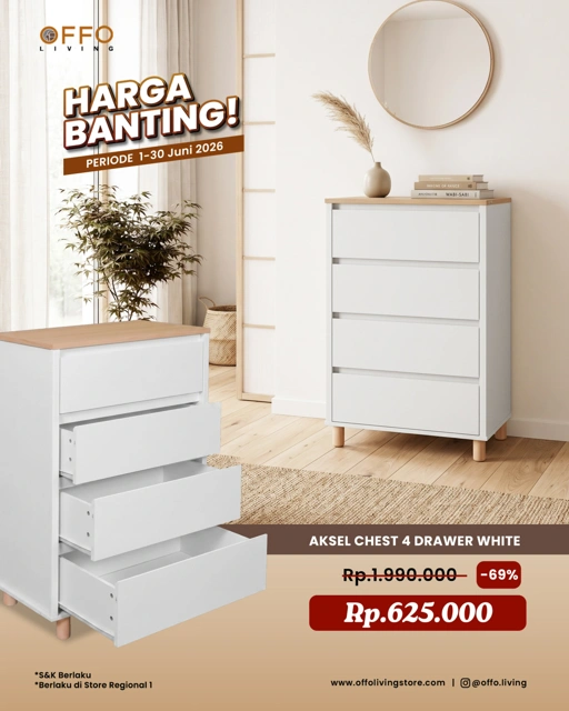 Image of Promo Juni - Harga Banting Aksel Drawer 4 Laci
