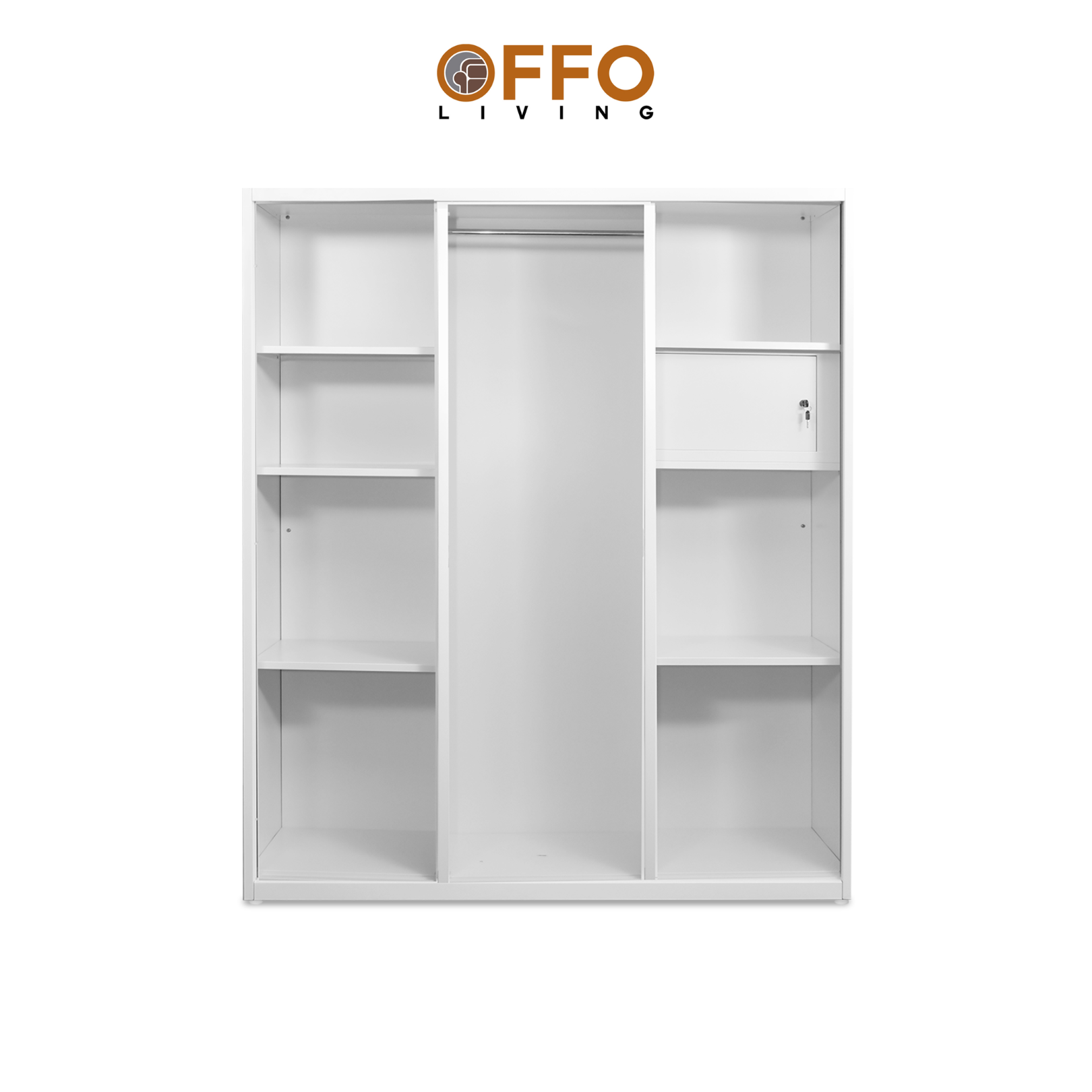 Promo Juli - Special Price Lemari Pakaian Besi Sliding 3 Pintu STHBW112