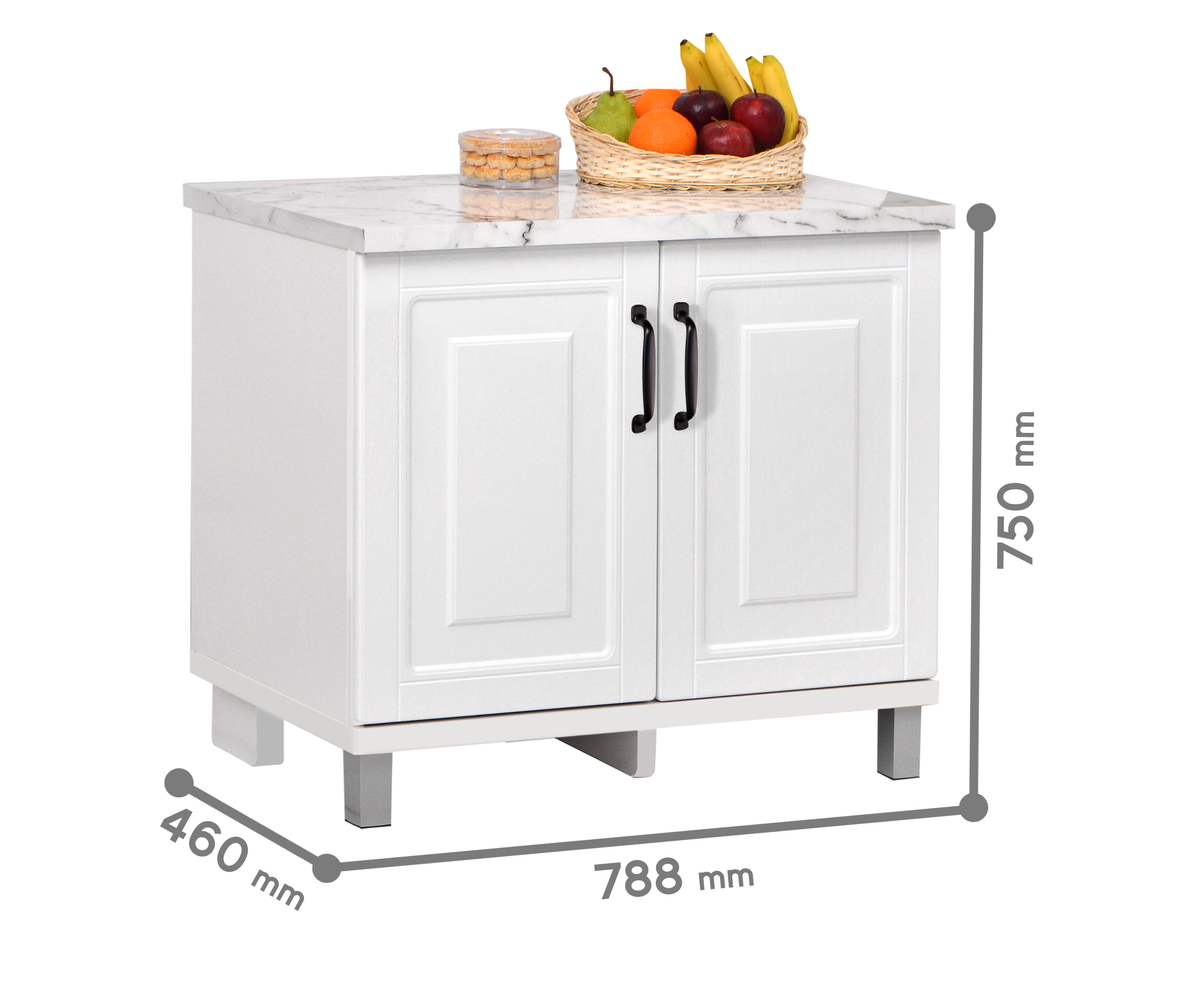Offo Living - Kitchen Set 2 Pintu Mutiara  - KITCHEN SET 2 PINTU PANEL 0108 WHITE 