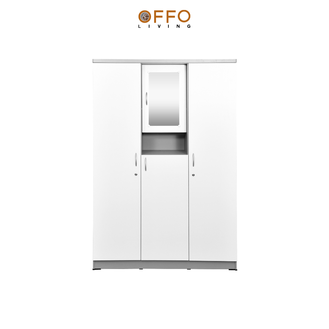 Offo Living - Lemari Pakaian 3 Pintu Dengan Cermin - LMB