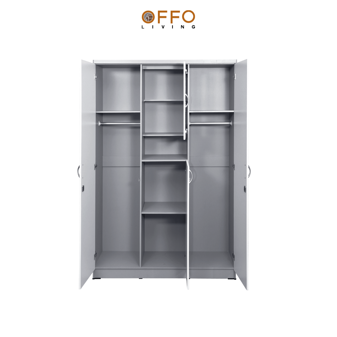 Offo Living - Lemari Pakaian 3 Pintu Dengan Cermin - LMB