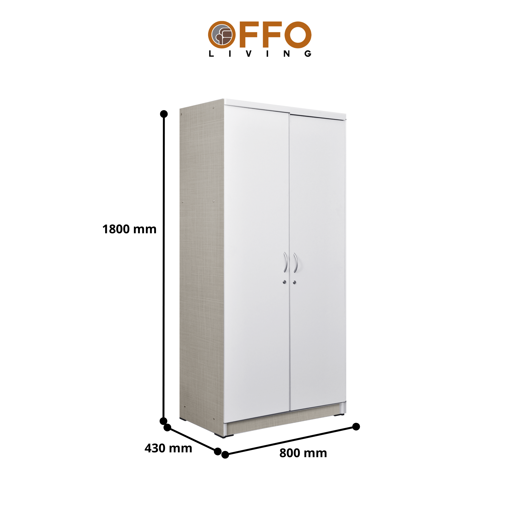 Lemari Pakaian 2 Pintu LPS26111