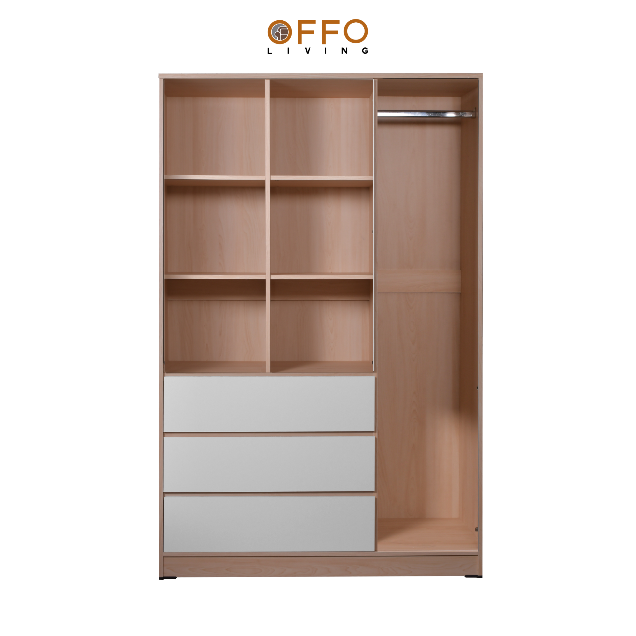 Wardrobe Garvin Three Doors Natural