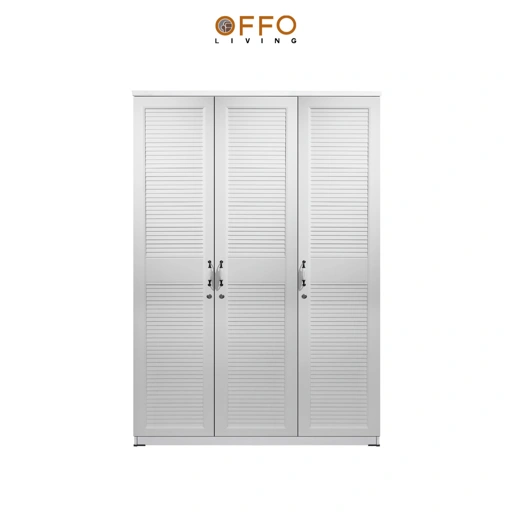 Image of Lemari Pakaian 3 Pintu Majestic - Wardrobe Majestic Three Doors White