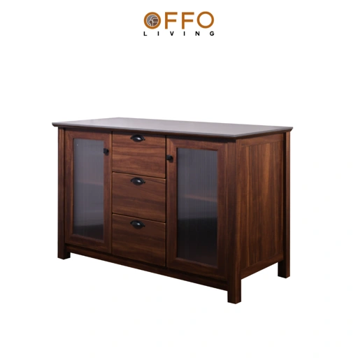 Image of Kitchen Set Bawah 2 Pintu 3 Laci Odelia Brown Teak