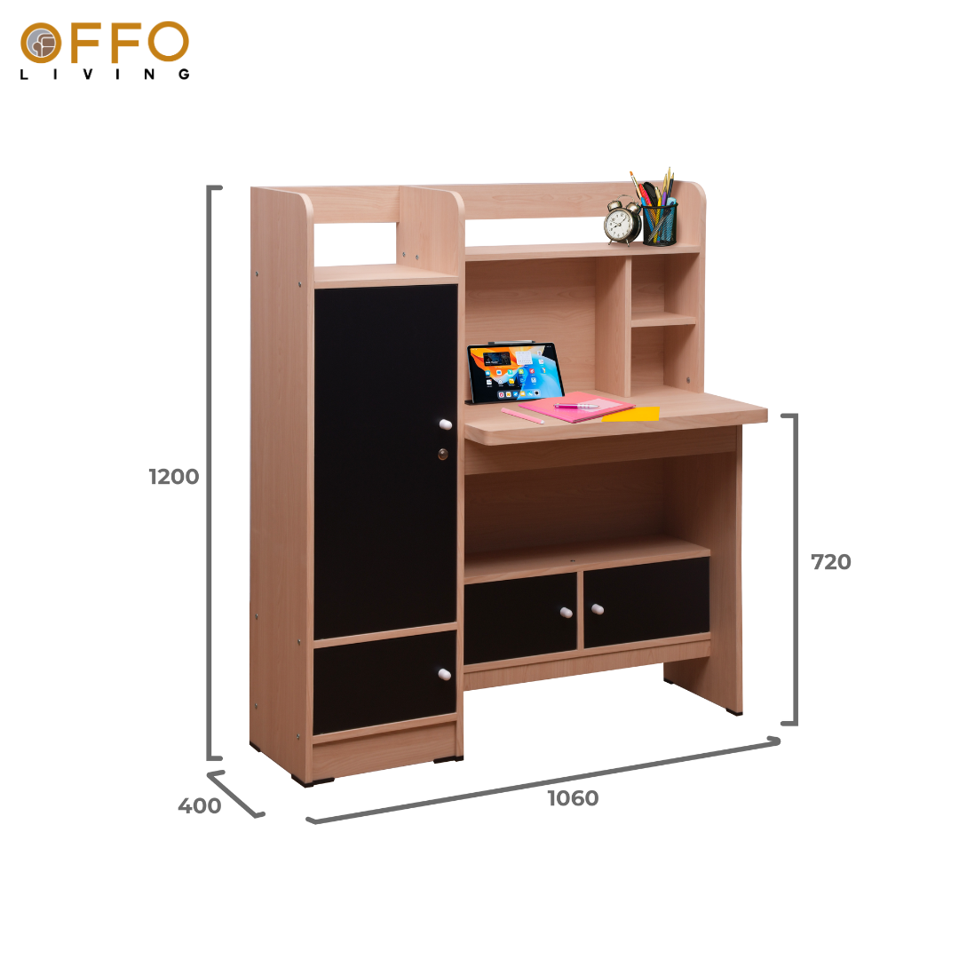 Offo Living - Meja Belajar Anak Minimlis - Furniture Anak Meja Belajar Mario - L-OFC-MTBMARIO-105-NTR