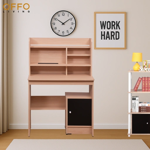 Image of Offo Living - Meja Belajar Anak Minimlis - Furniture Anak Meja Belajar Sonic - L-OFC-MTSSONIC-806-NTR