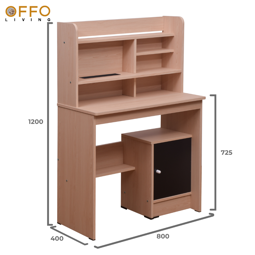 Offo Living - Meja Belajar Anak Minimlis - Furniture Anak Meja Belajar Sonic - L-OFC-MTSSONIC-806-NTR