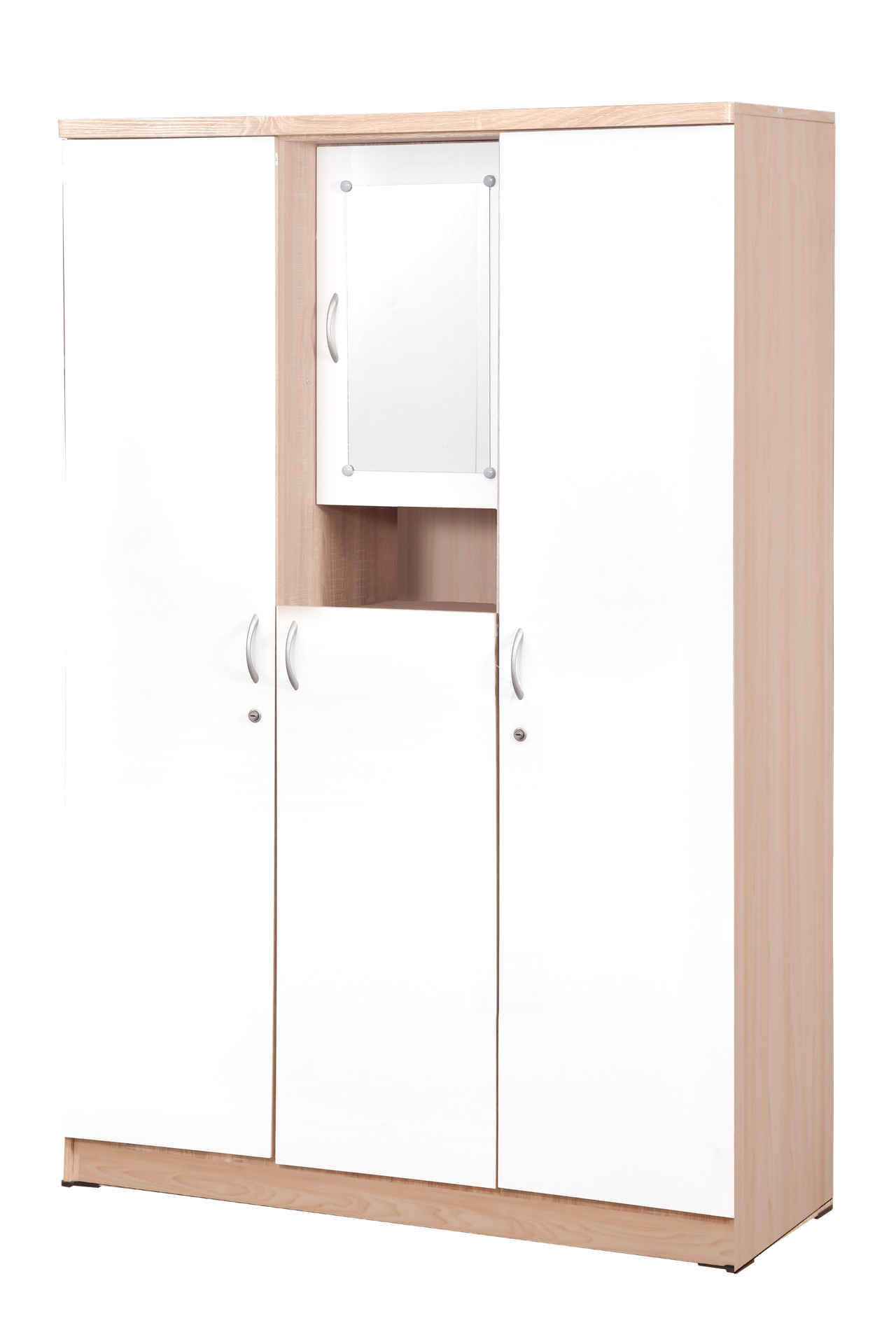 Offo Living - Lemari Pakaian 3 Pintu Dengan Cermin - LMB
