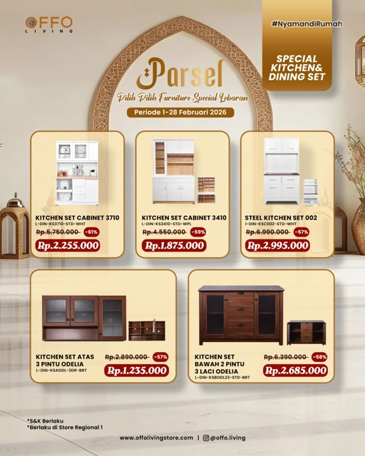 Image of Promo Februari - Parsel Special Kitchen Set Cabinet
