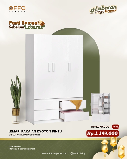Image of Promo Maret - Lebaran Exclusive Deals Lemari Pakaian Kyoto 