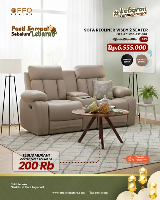 Image of Promo Maret - Lebaran Exclusive Deals Sofa Recliner Visby 2 Seater