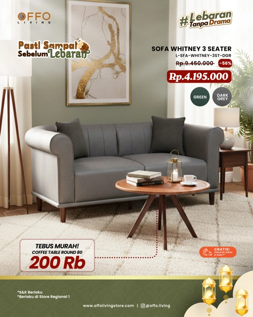 Image of Promo Maret - Lebaran Exclusive Deals Sofa Whitney 3 Seater
