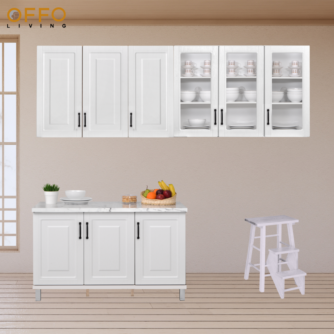 Offo Living - Kitchen Set 2 Pintu Mutiara  - KITCHEN SET 2 PINTU PANEL 0108 WHITE 