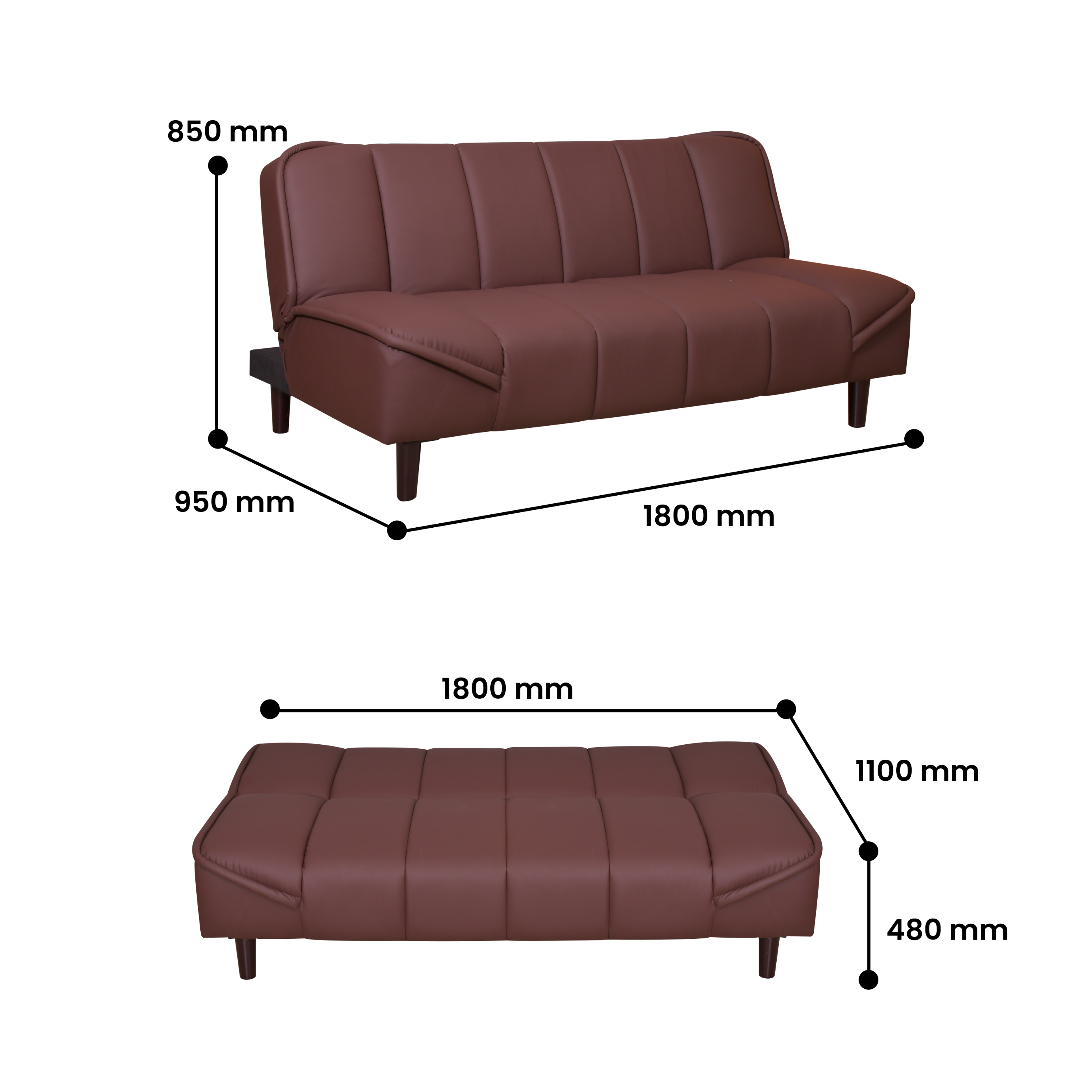Sofa Bed London TOG-Black