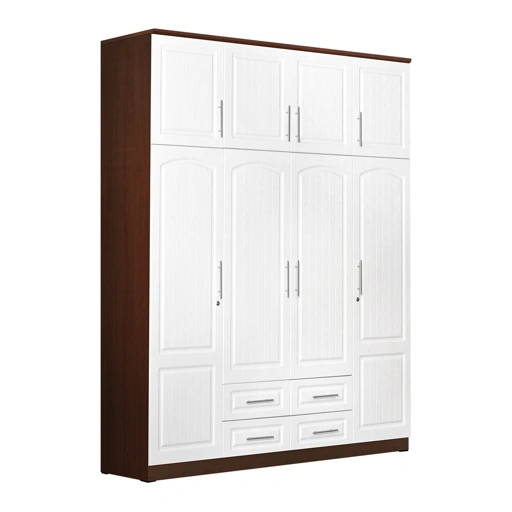 Image of Lemari Pakaian LPXD Brown - Lemari pakaian Pintu Triple dengan 4 Drawers Scandinavian