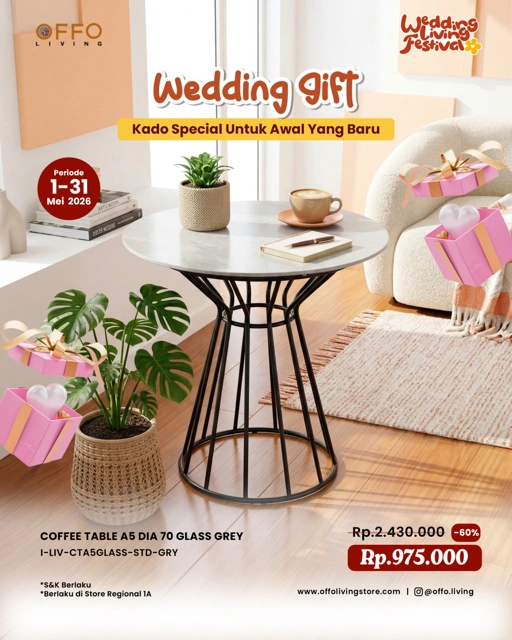 Image of Promo Mei - Wedding Gift Coffee Table A5 DIA 70
