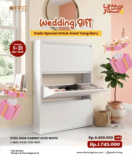 Image of Promo Mei - Wedding Gift Steel Shoe Cabinet 03