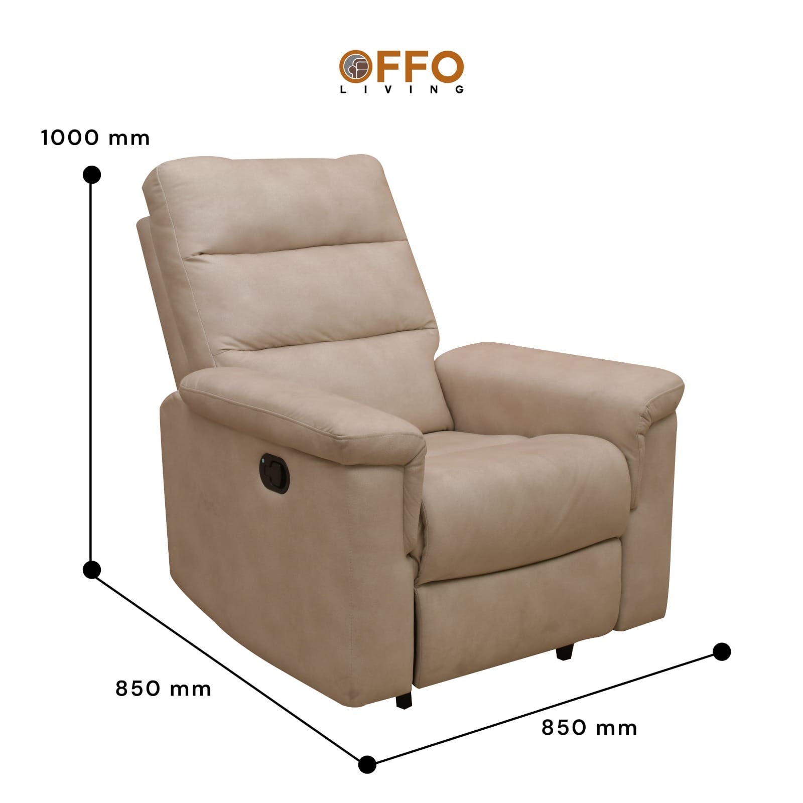 Sofa Recliner 1 Seater Leg Rest - Oslo Recliner