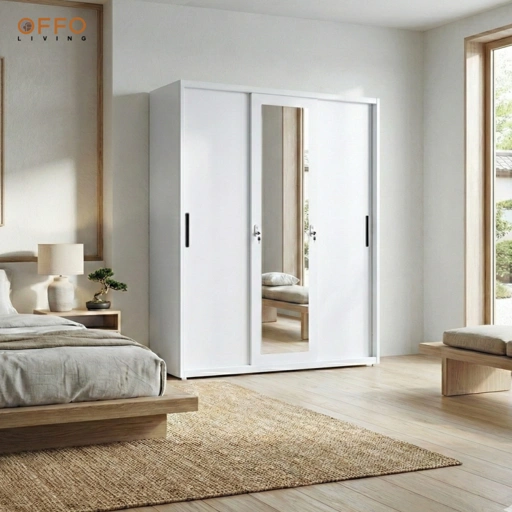 Image of  Lemari Pakaian Besi 3 Pintu Sliding - STHBW112-3DR