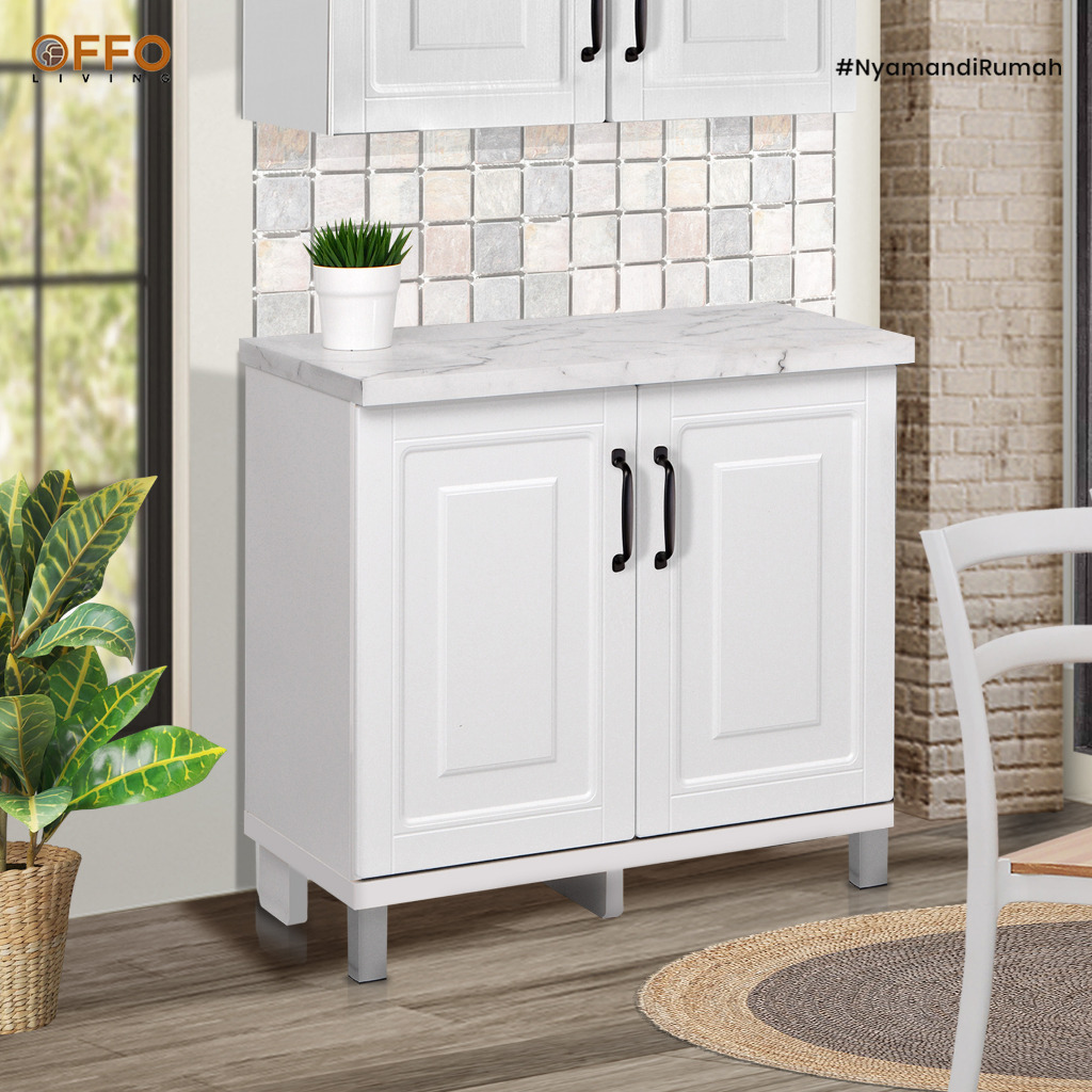 Offo Living - Kitchen Set 2 Pintu Mutiara - KITCHEN SET 2 PINTU PANEL 0108 WHITE