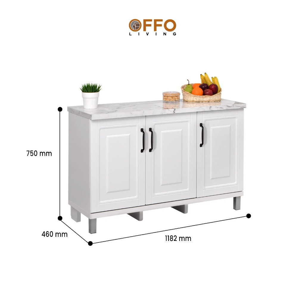 Kitchen Set Atas Mutiara 3P Putih - 01081