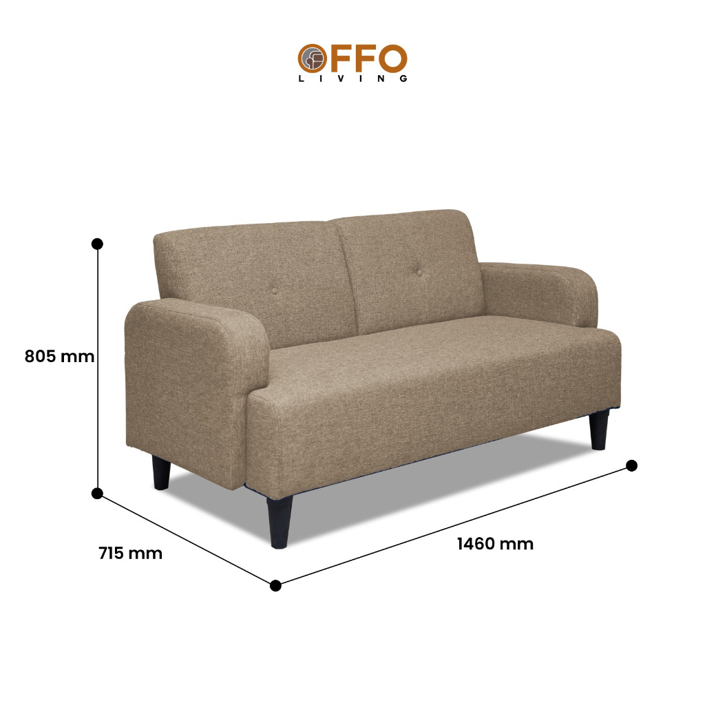 Offo Living - Sofa Kimmy 2 Dudukan - Sofa Elegan Minimalis