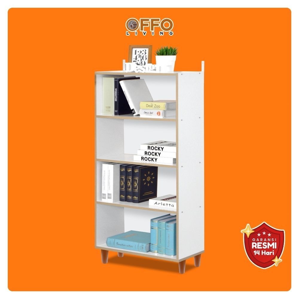 Rak Buku Portable Serbaguna Minimalis Ekonomis 4 Tingkat - BC4T
