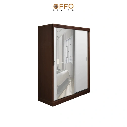 Image of Offo Living - Lemari Pakaian Sliding Milano Winter Maple - L-BED-WSDMILANO-2DR-WPL