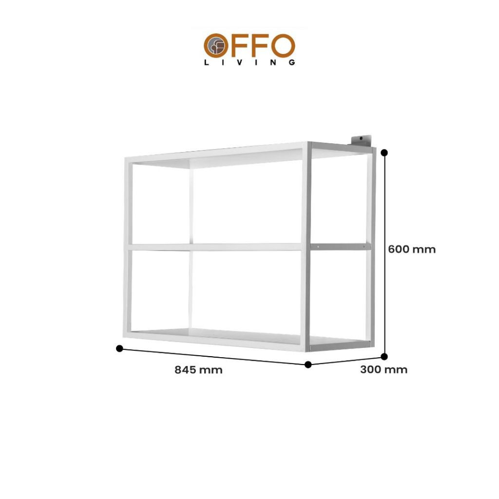 Offo Living - Kitchen Set Lemari Dapur Atas Besi Putih - Steel Kitchen Set White - KSC04