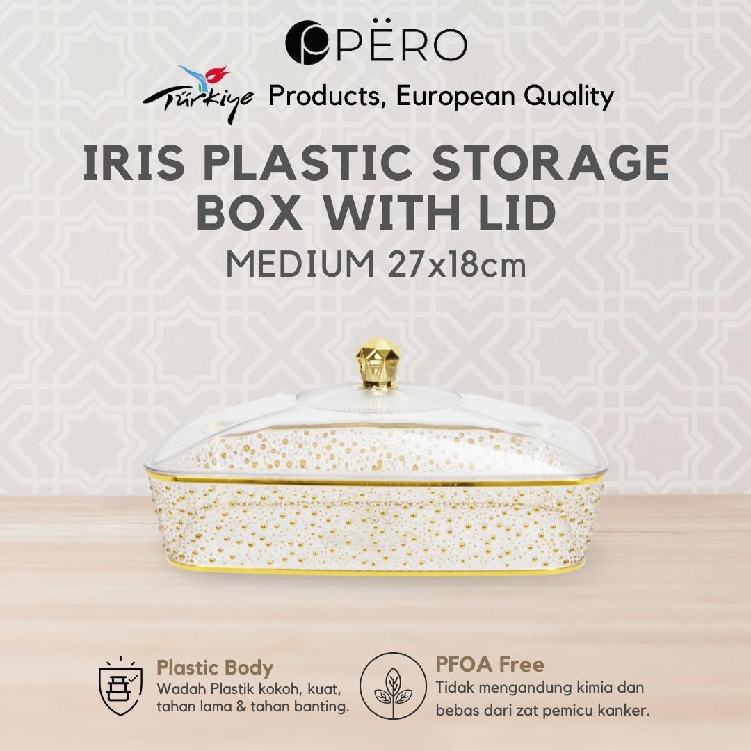 Pero IRIS Plastic Storage Box With Lid Large/ Medium/ Small